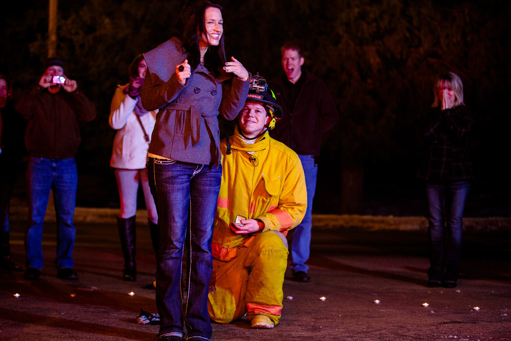 LA CROSSE WI WEDDING PHOTOGRAPHER TRAVELS TO PICKWICK MN TO SHOOT PROPOSAL OF A FIRE FIGHTER