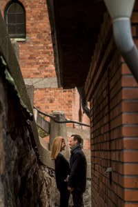 Engagement Photographer Sweden alley