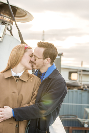 Engagement Photographer on boat