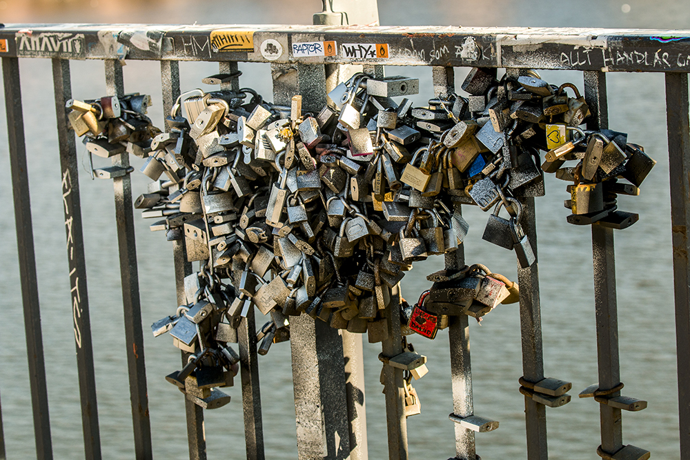 Stockholm Vasterbron Bridge keys
