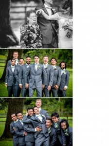 The Rochester bridal party is posing for a photo.