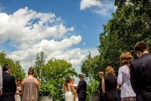 A wedding ceremony at River View Winery.