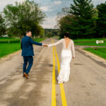 Keywords: bride, groom, country road.