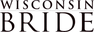 The image displays the words "Wisconsin Bride" in large, bold capital letters with a serif font, representing a publication or brand.
